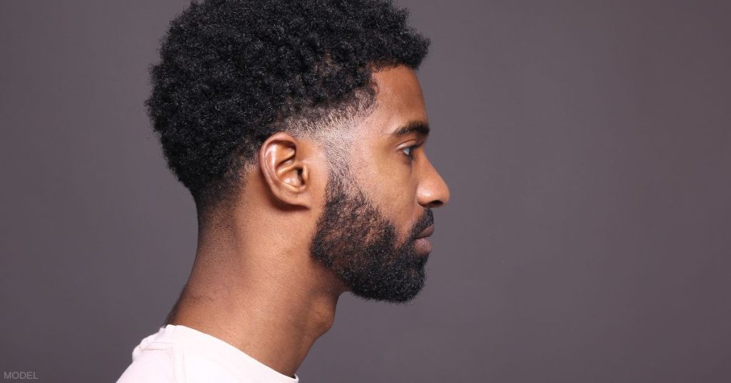 Handsome black man’s profile (model)